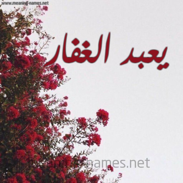 شكل 18 صوره الورد الأحمر للإسم بخط رقعة صورة اسم يعبد الغفار عبد-الغفار